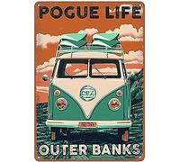 UNBARD tin Sign, Outer tin Sign, Outer Banks Pogue Life ,Retro Tin Sign tin Sign Welcome to The Interesting Farm Country House Metal Tin Sign 5.5x8 inches