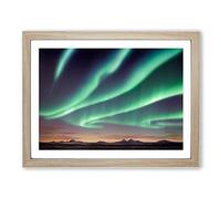 Unbeatable Aurora Borealis H1022 Framed Print for Living Room Bedroom Home Office Décor, Wall Art Picture Ready to Hang, Oak A3 Frame (46 x 34 cm)