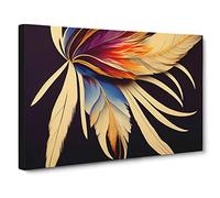 Unbeatable Bird Feathers Canvas Wall Art Print Ready to Hang, Framed Picture for Living Room Bedroom Home Office Décor, 30x20 Inch (76x50 cm)