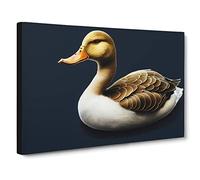 Unbeatable Duck Canvas Print | Gallery Wrapped 30mm Frame Wall Art | 30x20 inches | Ready to Hang | Contemporary Bird Picture | Living Room Bedroom Lounge Office
