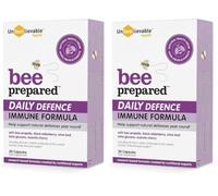 Unbeelievable Health Bee Prepared Daily Defence Immune System Formula - Created by Nutritional Experts - Contains Bee Propolis, Elderberry and More - Immunity Support Supplement (Pack of 2)