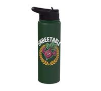 Unbeetable Beetroot Strength Motivation Fun Stainless Steel Insulated Water Bottle