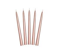 Unbekannt 10 Tapered Candles Rose Gold Metallic 24 cm Table Candles Chandelier Candles Rod Candles
