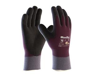 Unbekannt ATG 56-451/07 MaxiDry Zero Glove, Knitted Cuff, Fully Coated, 2.0 mm Palm Thickness, 28 cm Length, Purple/Black/Dark Blue, Size 07