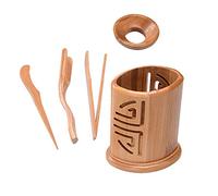 Unbekannt Bamboo Tea Accessories Chinese Gongfu Tea Ceremony Utensils Set, Tea Ceremony Tools, 5pcs/set, Best Gift for Tea Lovers, 5 Designs to Choose - as described+as described, AOD (C)