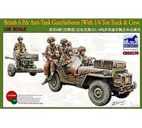 Unbekannt Bronco Models CB35170 Model Kit 6 Pdr Anti-Tank Gun, Airborne with 1/4 Tone