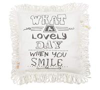 Unbekannt Decorative Cushion, Cotton, Beige, 50 x 50 cm