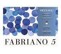 Unbekannt Fabriano Disegno 5" High-Quality Handmade Watercolour Cardboard, Natural White, Coarse Grain, 300 g/m2, 23 x 21 cm, 20 Sheets, Block Glued on 4 Sides, Chlorine and Acid 23 x 31 cm