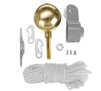 Unbekannt Flag Pole Parts Repair Tool Kits 2inch Diameter Truck Pulley Gold Ball Cleat Halyard Rope