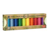 Unbekannt Gut_731138-3 Gutermann 100% Recycled Polyester Bright Colours Assortment Sewing Thread Set 100mtr x 10 reels