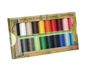 Unbekannt Gutermann 100% Recycled Polyester Sew-All Thread 100-20 Basic Coloured Reels, Multi, One Size