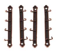 Unbekannt Handcrafted 1/12 Dollhouse Miniature Clothes Hangers Coat Hook Rack Metal Wall Hangers Mount Furniture Toys 4 Pieces Copper AOD
