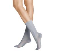 Unbekannt Hudson Women's Socks 015020 Relax Fine/Knit, 39/42, Silver, Grey, High Cotton Content, Modern Rolled Edge, Comfortable, Soft Quality, Reinforced Toe and Heel, silver, 39-42