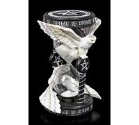 Unbekannt Owl Hourglass - Magical Owl Motif by Anne Stokes | Fantasy Egg Clock, Table Clock, Stand Clock, Decorative Item, Height 17.5 cm