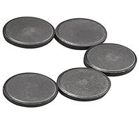 Unbekannt Rayher 8921700 Magnets Diameter 20 mm Thickness 5 mm Pack of 5 for Magnetic Board and Fridge Black Round