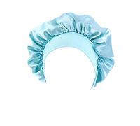 Unbekannt Satin Nightcap Women's Satin Bonnet Sleep Cap Silk Night Hat Bonnet Breathable Silk Sleep Cap Adjustable Silk Bonnet Silk Hood for Sleeping Soft Satin Hood, lightblue, One Size Fits All