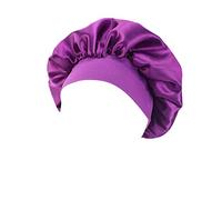 Unbekannt Satin Nightcap Women's Satin Bonnet Sleep Cap Silk Night Hat Bonnet Breathable Silk Sleep Cap Adjustable Silk Bonnet Silk Hood for Sleeping Soft Satin Hood, purple, One Size Fits All