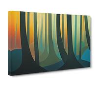 Unbelievable Abstract Forest Canvas Wall Art Print 30x20 Inch