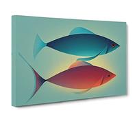 Unbelievable Fish Canvas Wall Art Print 30x20 Inch