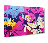 Unbelievable Flower Splash Canvas Wall Art Print 30x20 Inch