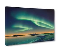 Unbelievable Northern Lights Canvas Print | Gallery Wrapped 30mm Frame Wall Art | 30x20 inches | Ready to Hang | Contemporary Picture | Living Room Bedroom Lounge Office