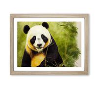 Unbelievable Panda Framed Wall Art Print A2 Oak