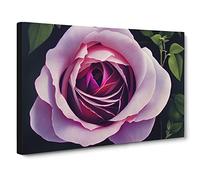 Unbelievable Rose Flower Canvas Print | Gallery Wrapped 30mm Frame Wall Art | 30x20 inches | Ready to Hang | Contemporary Floral Picture | Living Room Bedroom Lounge Office