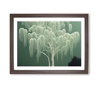 Unbelievable Weeping Willow Tree Framed Wall Art Print A2 Walnut