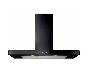 UNBHDS110BL 1100mm Flat Chimney Hood - Black