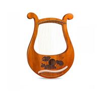 UNbit 19 String Lyre Mahogany Harp Portable Music Instrument Tuning Wrench Harpsichord Instrument Harp (Color : 4)