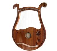 UNbit 19 Strings Lyre Harp Wooden Mahogany Music Instrument with Tuning Wrench Harp Harpsichord Instrument Harp