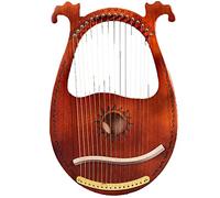 UNbit Hand Made Lap Harp, 16 String Lyre Harp For Beginner,Instrument Kit Portable Small Harp Lyre With Tunning Pick Music Book Metal String Harp Guitar Veneer Mahogany Harp For Kid Harp