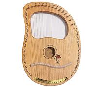 UNbit Hand Made Lap Harp, Lyre Harp 16 Metal Strings,Lute Guitar Mahogany Lyre Suitable Harp Instrument Mountain Dulcimer Best Gift For Music Lovers, Beginners, Children, Adult Harp