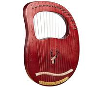 UNbit Hand Made Lap Harp, Lyre Harp 16 String Metal Strings Wood Harp Instruments For Kid Mahogany Small Harp Guitar With Tuner,Musicbook,Carying Bag Adult Harp Musical Instruments Harp