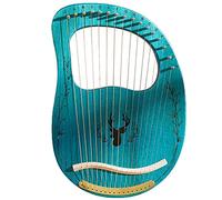 UNbit Hand Made Lap Harp, Lyre Harp 16 String Metal Strings Wood Harp Instruments For Kid Mahogany Small Harp Guitar With Tuner,Musicbook,Carying Bag Adult Harp Musical Instruments Harp