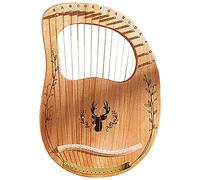 UNbit Hand Made Lap Harp, Lyre Harp 16 String Metal Strings Wood Harp Instruments For Kid Mahogany Small Harp Guitar With Tuner,Musicbook,Carying Bag Adult Harp Musical Instruments Harp