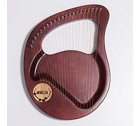 UNbit Hand Made Lap Harp, Lyre Harp 24/21 String, Harp Instruments Music Instruments Best Gift for Adults Beginners with Carrying Case/Tuning Key/Spare String/English Instruction Manual (Color : Purp