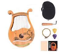 UNbit Hand Made Lap Harp, Small Harp Laya 16-tone Instrument Portable For Beginners Simple And Easy To Learn Harp