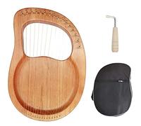UNbit Lyre Harp,16-String Lyre Piano Steel Wire Strings Mahogany Plywood Body Mahogany Veneer Topboard String Instrument with Carry Bag Instrument for Beginner Harp