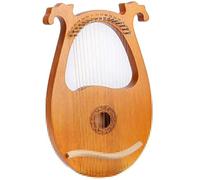 UNbit Lyre Harp, 16-String Wood Harp Solid Wood Mahogany Lyre Harp with Tuning Key for Beginning Music Lovers Harp