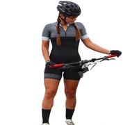 UNBIT Triathlon Suit Women's Cycling Jersey Summer Short Sleeve With Pockets Mountain Cycling Suit Jumpsuit(04,Large 20mm)