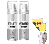 Unblloo Foam Shoe Cleaner, Portable Water Free Foam With Towel, Gentle Long-Lasting Vitality, Deep Cleaning Kit, Easily Remove Dirt, Rich Foam, for Various Fabrics (2PCS)