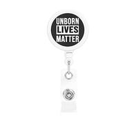 Unborn Lives Matter Choose Life Retractable Badge Holder Reel Clip Id Card Holder forNurse Student Office Worker