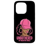 Unbothered African American Afro Queen Cap Sassy Black Woman Case for iPhone 15 Pro