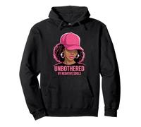 Unbothered African American Afro Queen Cap Sassy Black Woman Pullover Hoodie