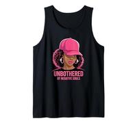 Unbothered African American Afro Queen Cap Sassy Black Woman Tank Top