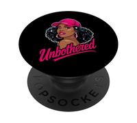 Unbothered Black Woman African American Afro Queen PopSockets Adhesive PopGrip