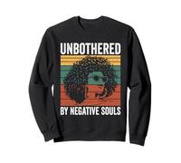 Unbothered By Negative Souls Black Queen Afro American Sweatshirt