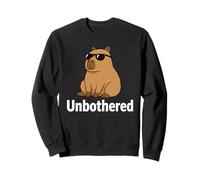 Unbothered Capybara Chill Cool Sunglasses Funny Cute Sweatshirt