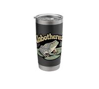 Unbothered Frog Lily Pad Chill Relaxed Nature Wilderness Stainless Steel Insulated Tumbler